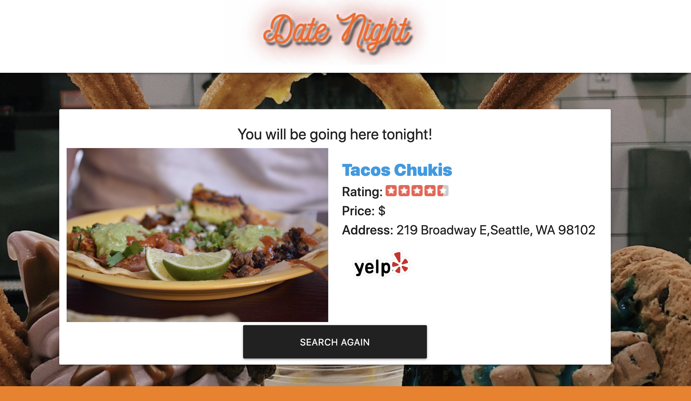 Datenight screenshot 2