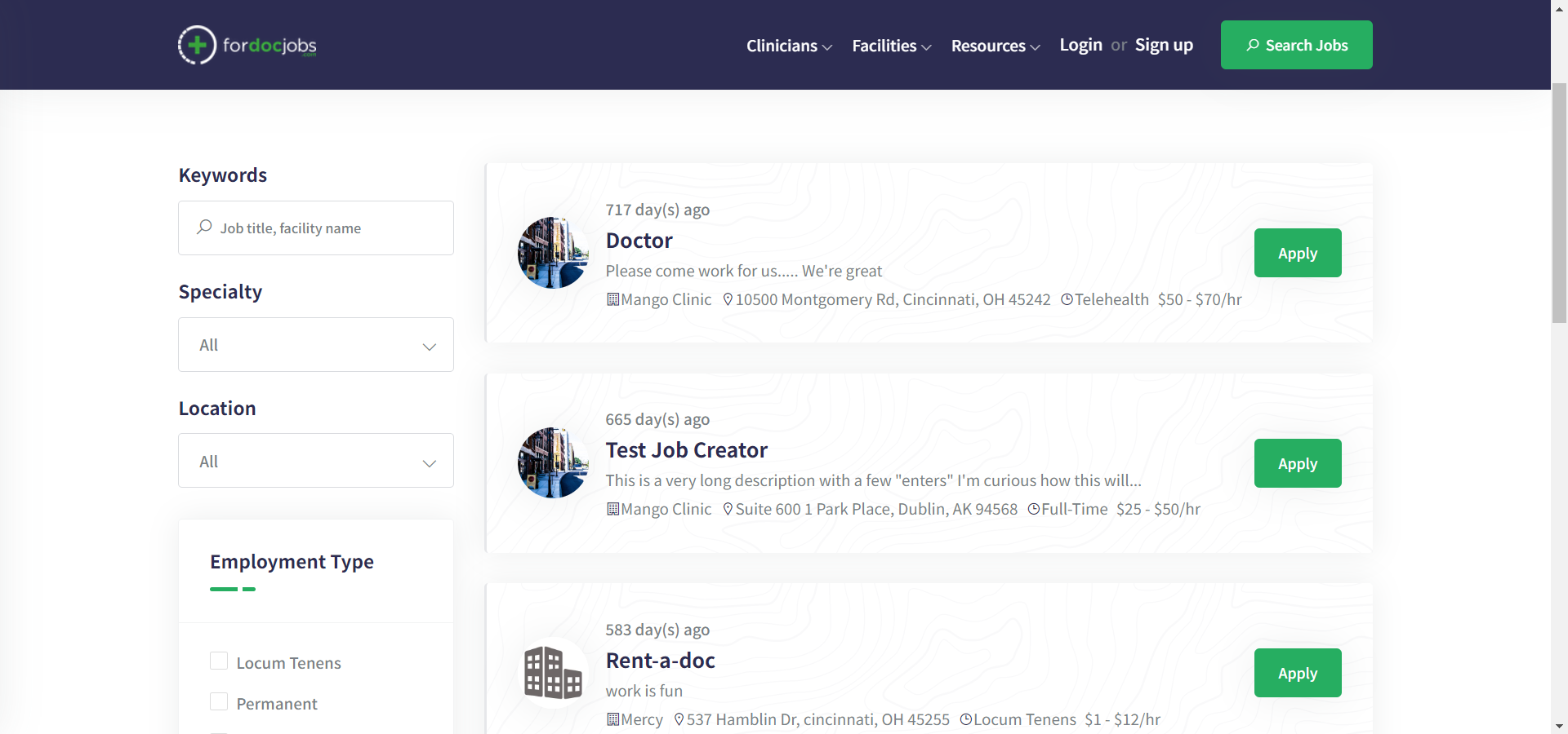 ForDocJobs screenshot 2